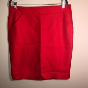 J. Crew Women’s Pencil Skirt Red Size 14 NWT
